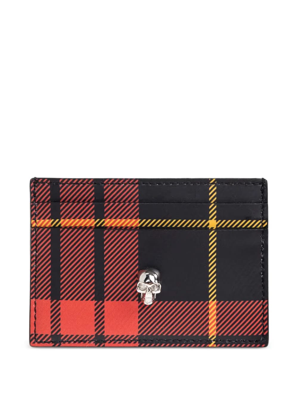 tartan skull cardholder
