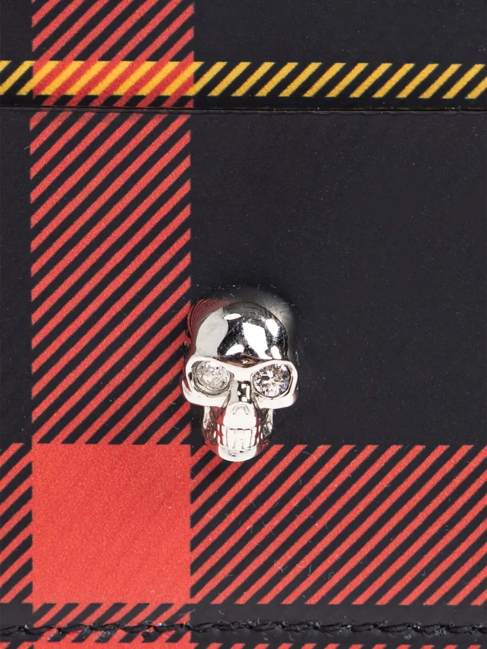 tartan skull cardholder