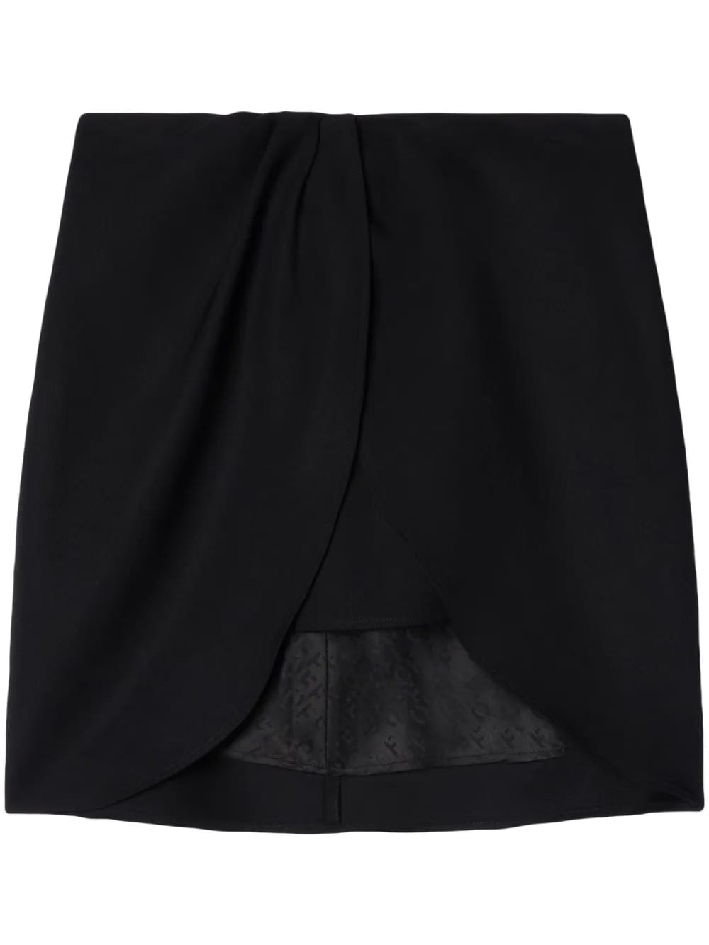 Wo Twist wool miniskirt