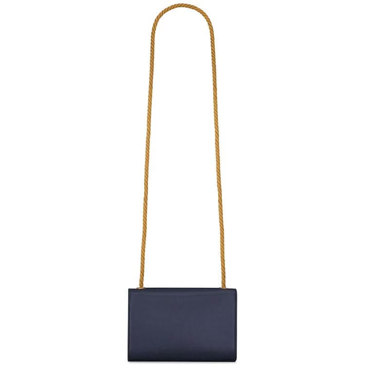 Saint Laurent Kate Leather Shoulder Bag Deep Marine
