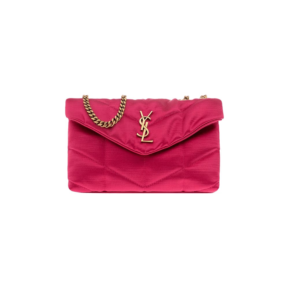 Saint Laurent Puffer Toy Quilted Shoulder Bag Guava Pink