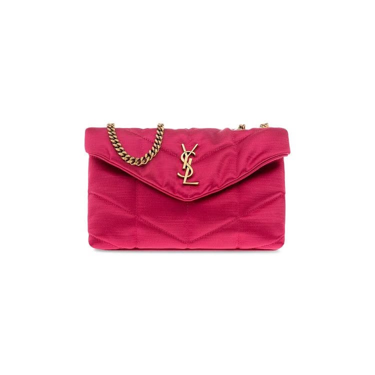Saint Laurent Puffer Toy Quilted Shoulder Bag Guava Pink