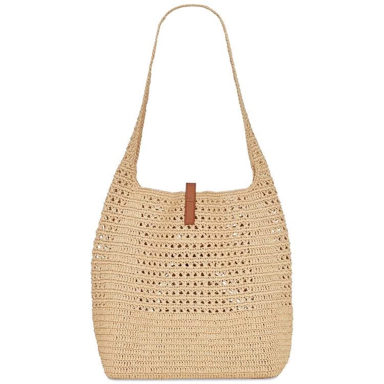 Saint Laurent Fantaisie Hobo Bag Natural/Brick