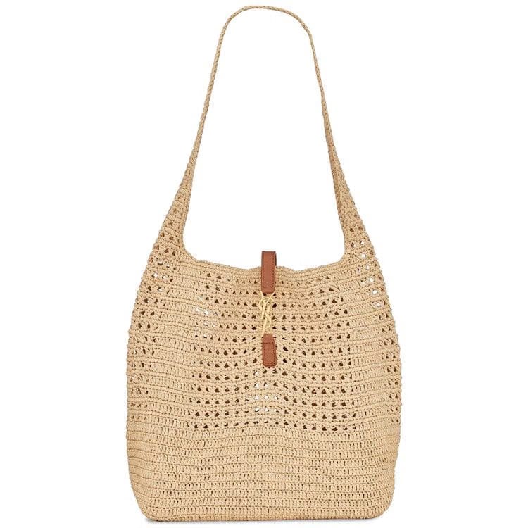 Saint Laurent Fantaisie Hobo Bag Natural/Brick