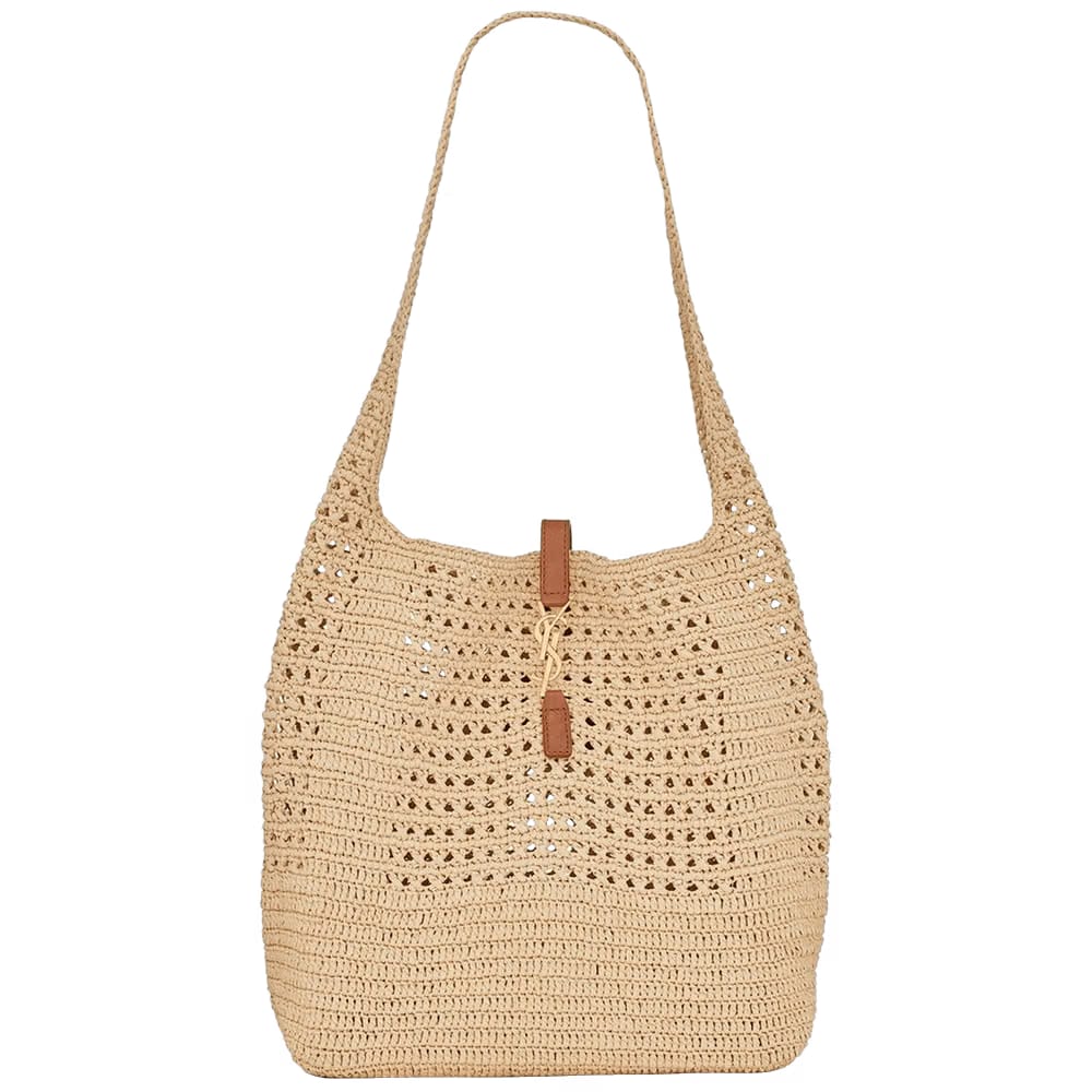 Saint Laurent Fantaisie Hobo Bag Natural/Brick
