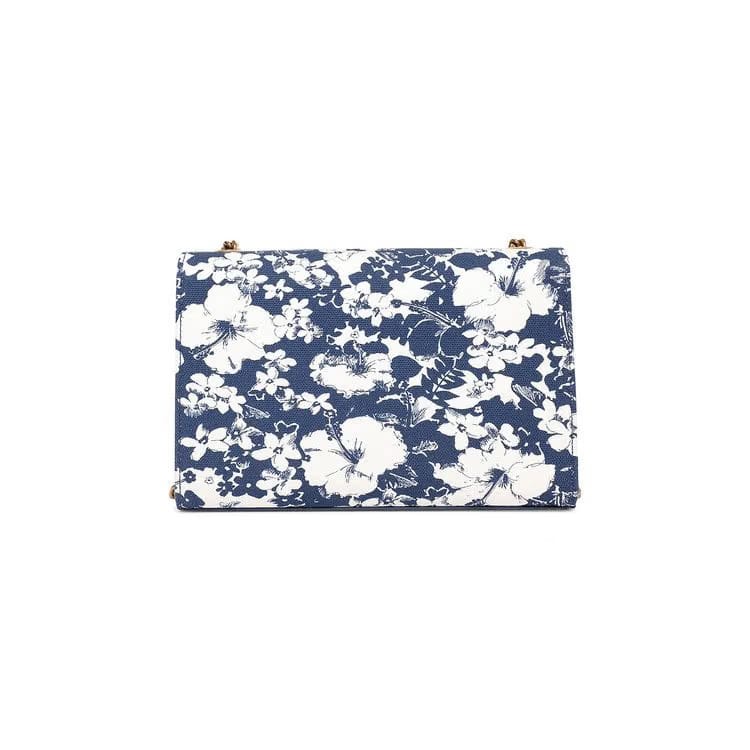 Saint Laurent Small Kate Chain Bag Blue/Blanc