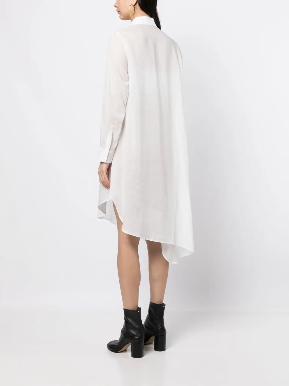draped-detail asymmetric dress