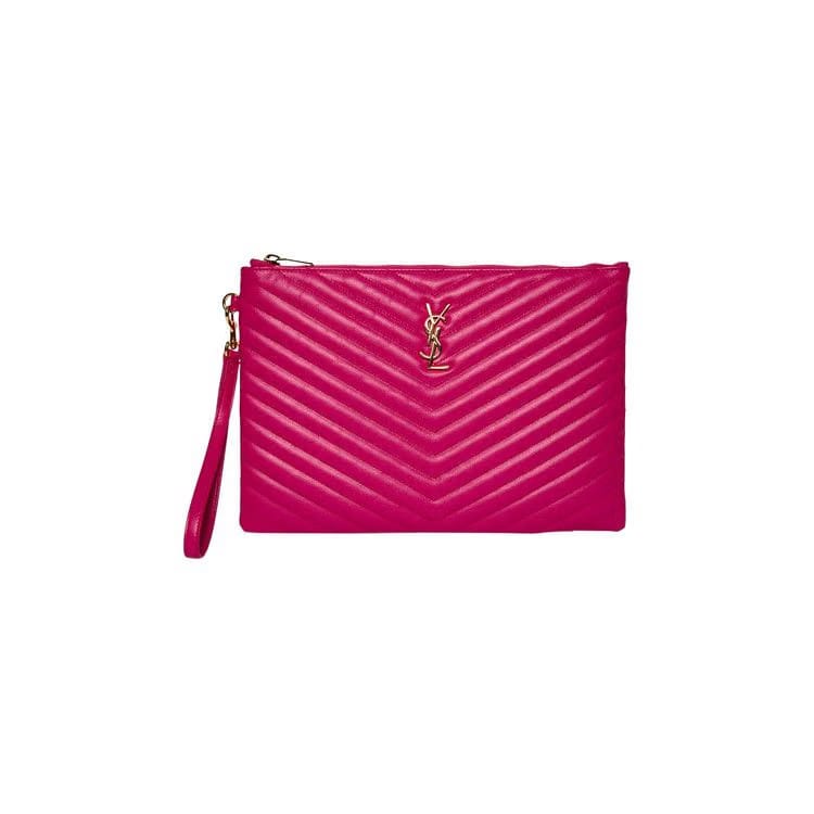 Saint Laurent Tablet Pouch Fuchsia Couture
