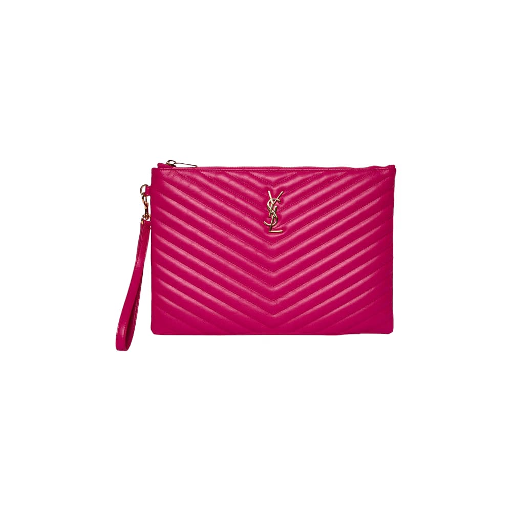 Saint Laurent Tablet Pouch Fuchsia Couture