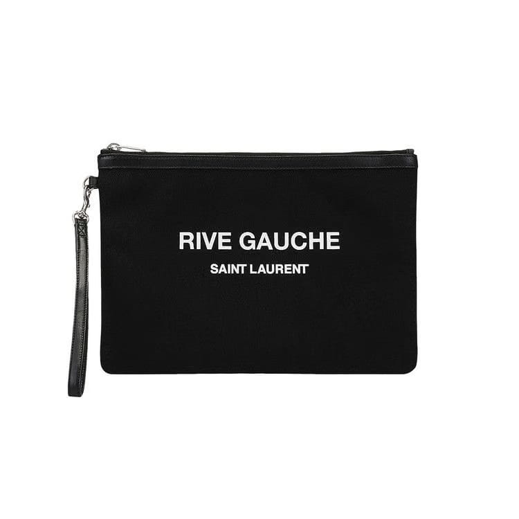 Saint Laurent Rive Gauche Zippered Pouch Black