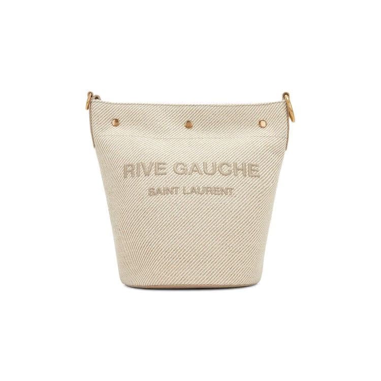 Saint Laurent Rive Gauche Bucket Bag Beige/Sea Salt