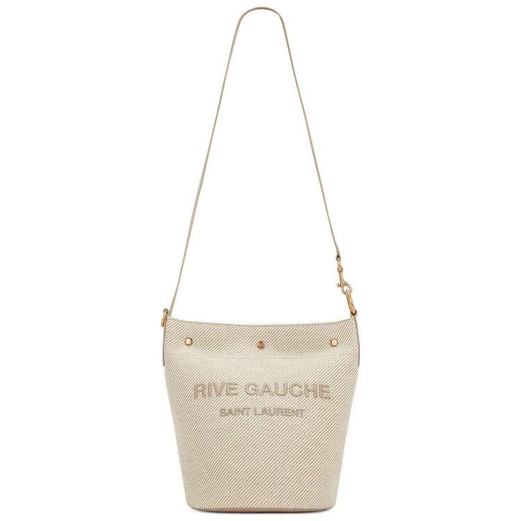 Saint Laurent Rive Gauche Bucket Bag Beige/Sea Salt