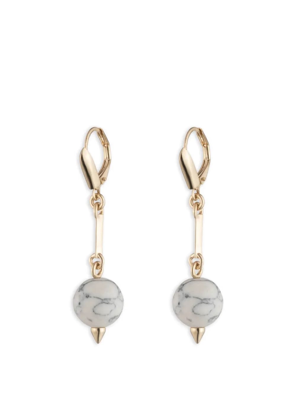 howlite sphere-shape earrings