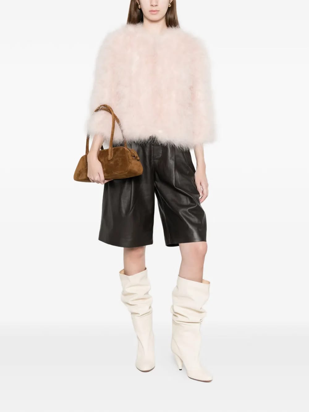 feather crooped jacket