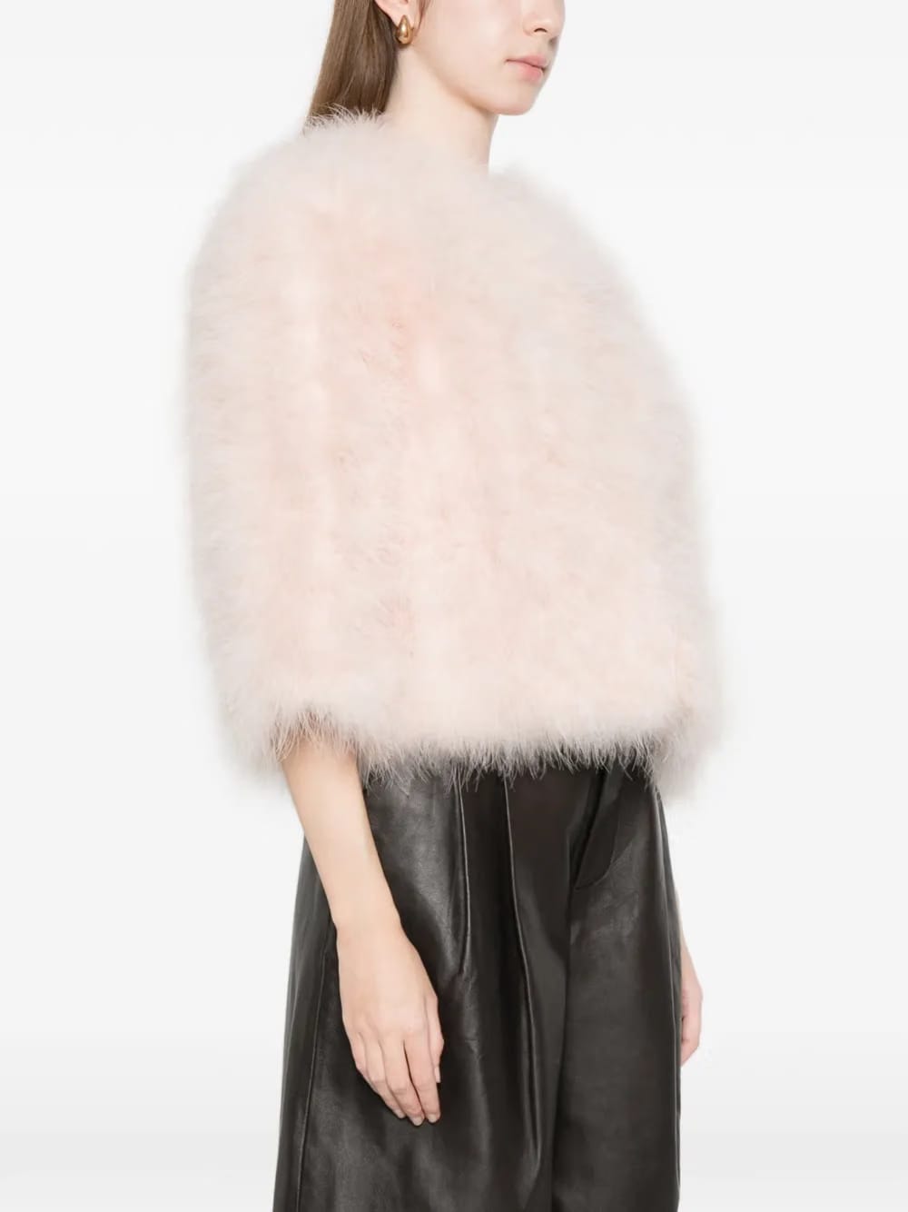 feather crooped jacket