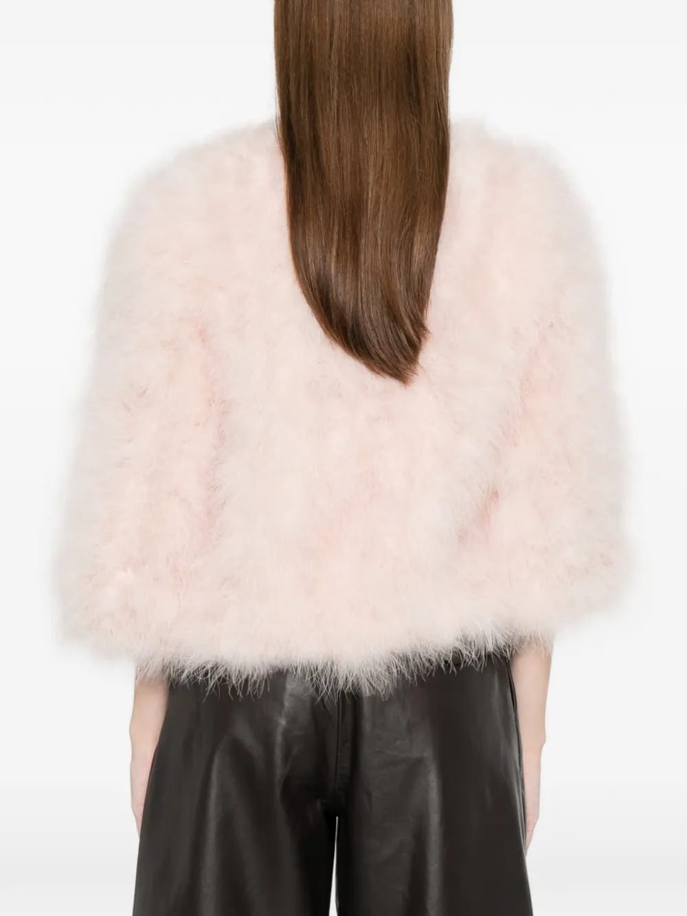 feather crooped jacket