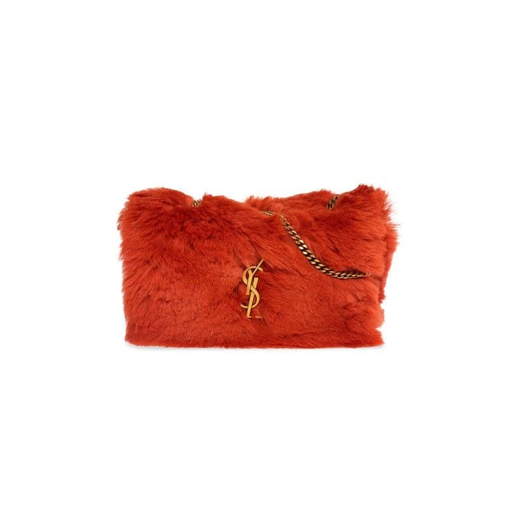 Saint Laurent Small Kate Reversible Chain Bag Pavot Rouge