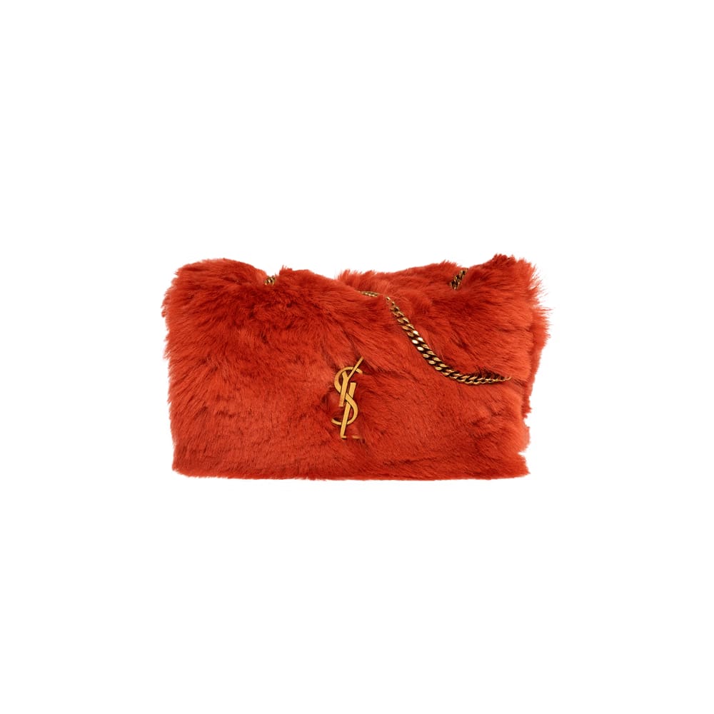 Saint Laurent Small Kate Reversible Chain Bag Pavot Rouge
