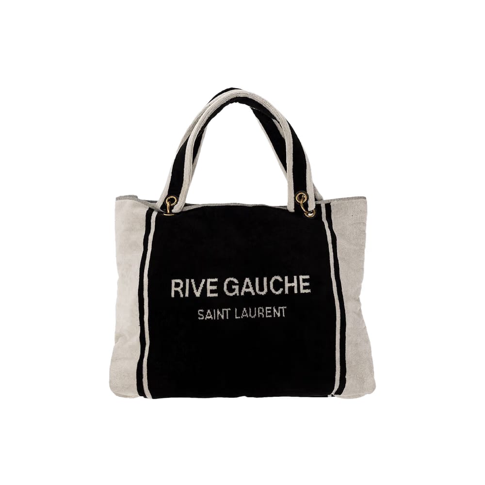 Saint Laurent Riva Gauche Towel Bag Black/White