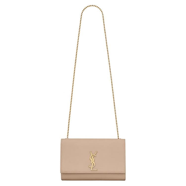 Saint Laurent Kate Medium Chain Bag Dark Beige