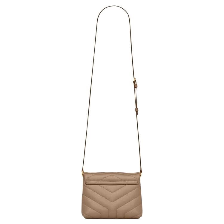 Saint Laurent Loulou Toy Crossbody Bag Greyish Brown
