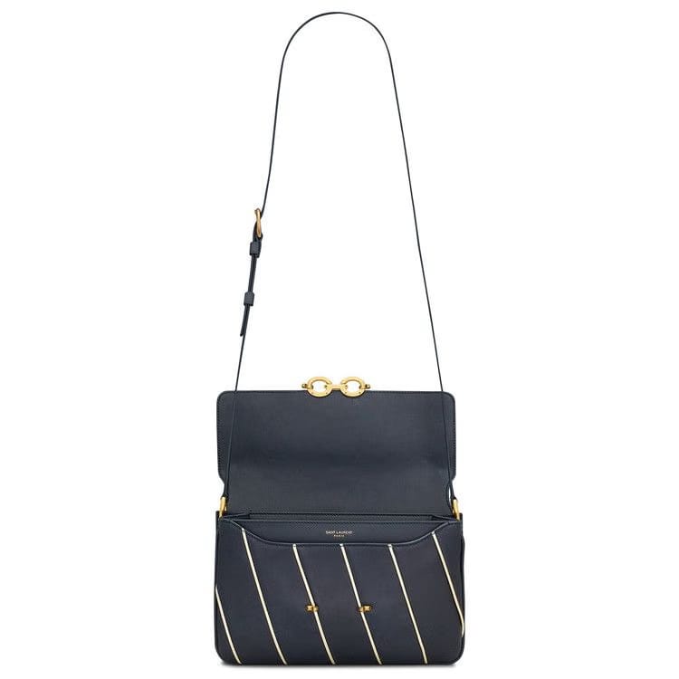 Saint Laurent Le Maillon Satchel Deep Marine