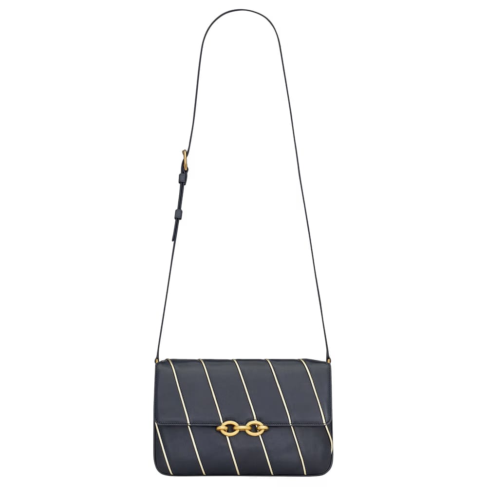 Saint Laurent Le Maillon Satchel Deep Marine