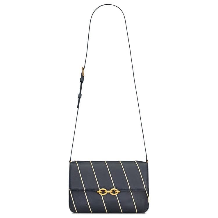 Saint Laurent Le Maillon Satchel Deep Marine