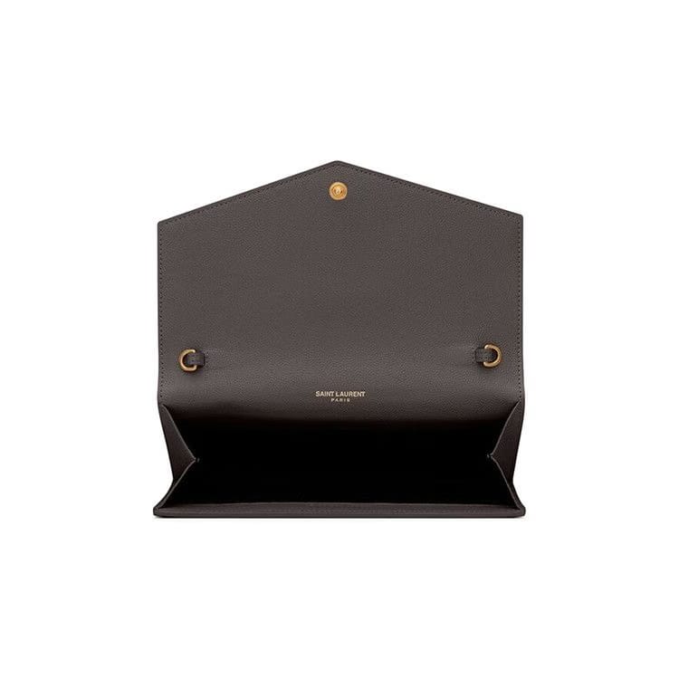 Saint Laurent Uptown Chain Wallet Pebble