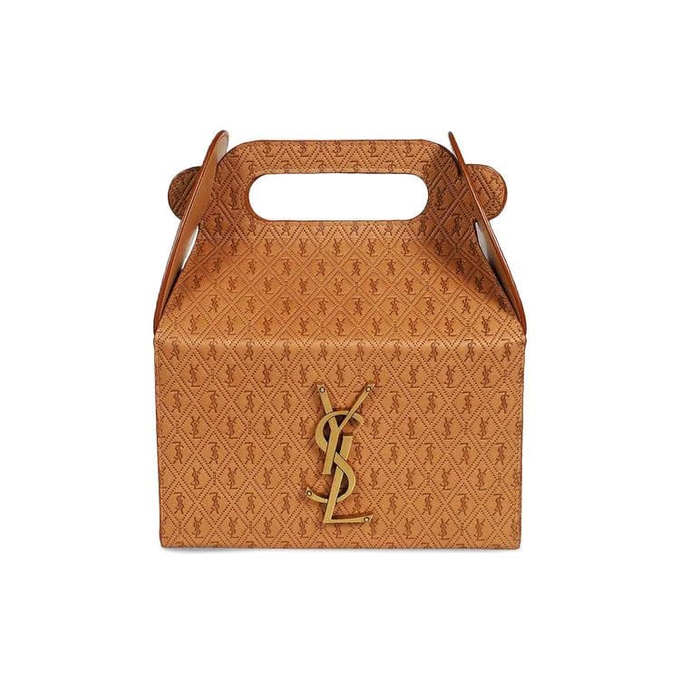 Saint Laurent Take-Away Box Handbag Brown