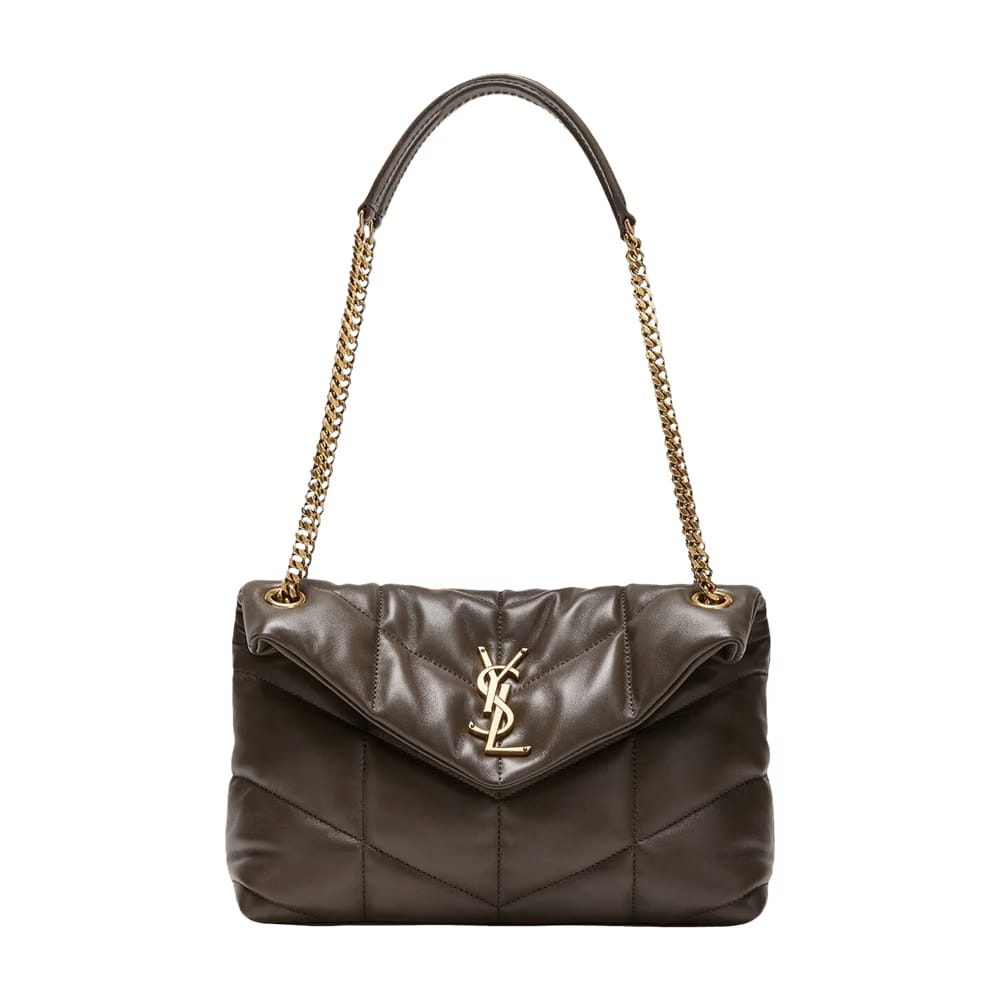 Saint Laurent Puffer Small Chain Bag Light Musk