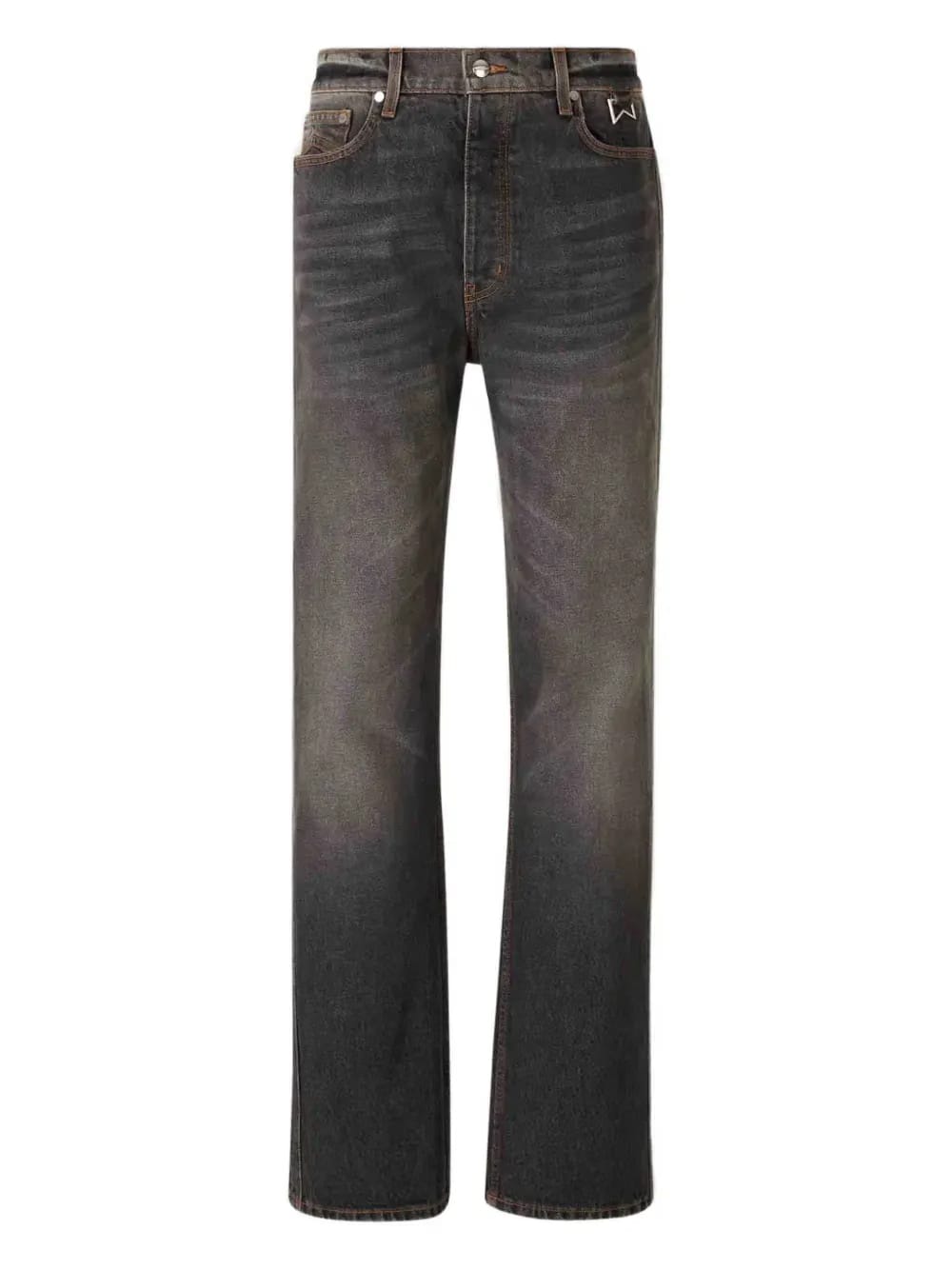 belt-loop button-fastening jeans