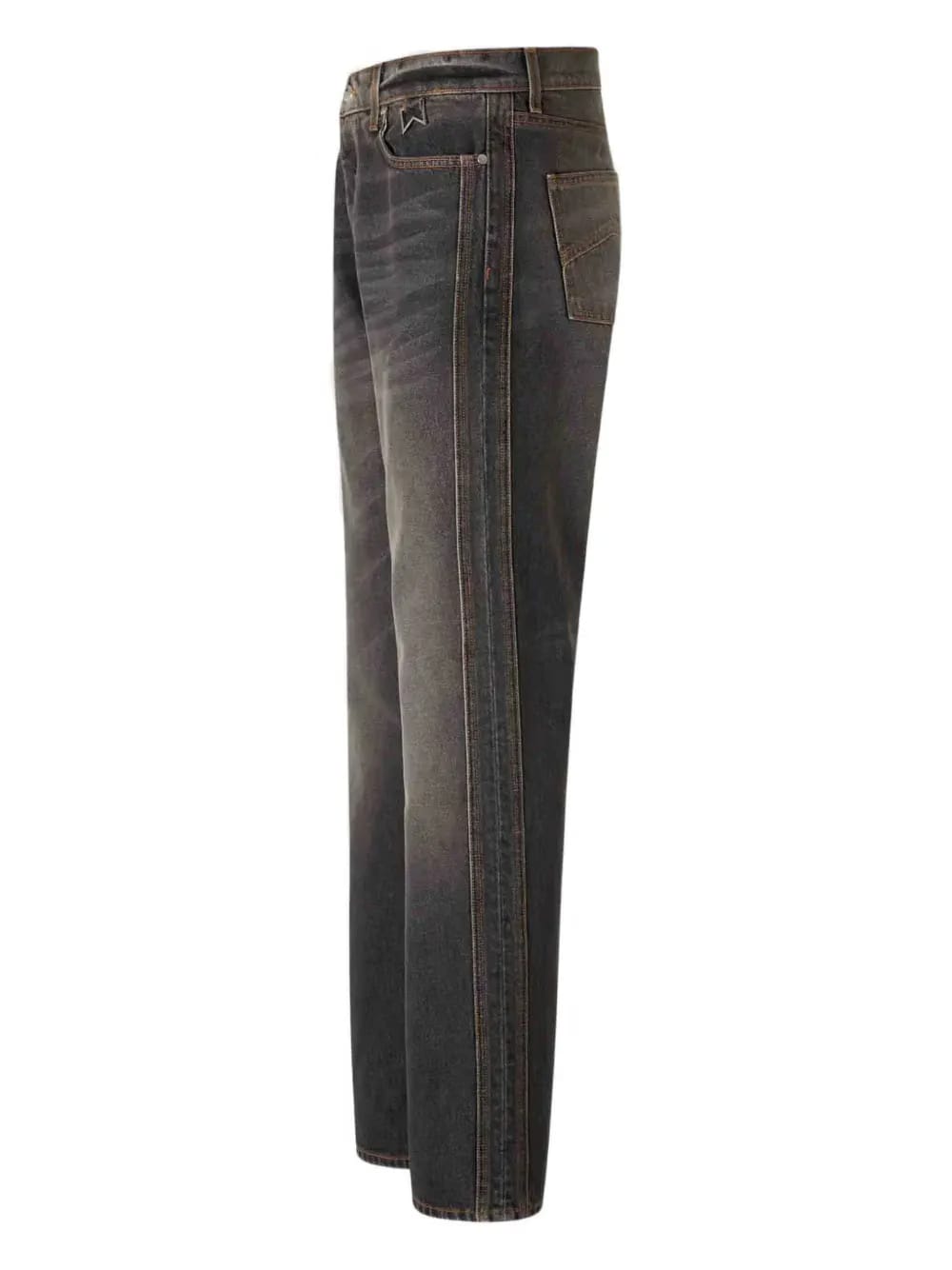 belt-loop button-fastening jeans