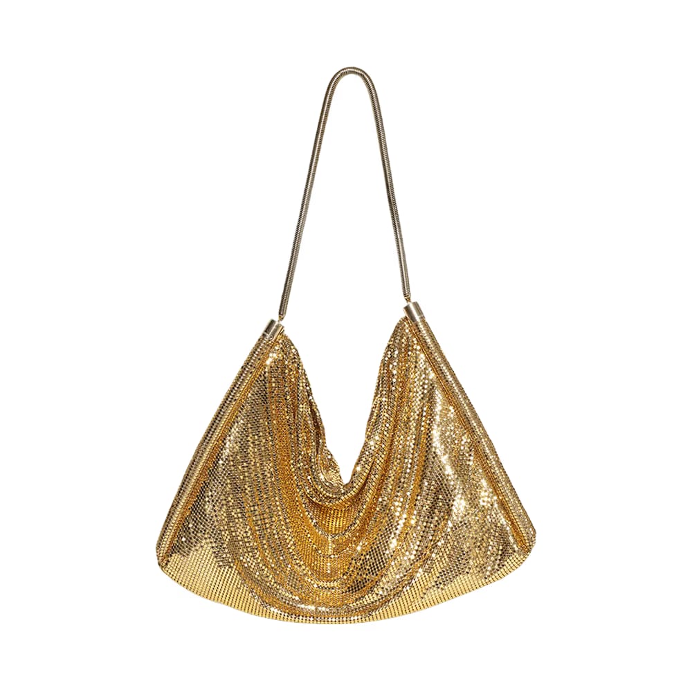Paco Rabanne Pixel Tube Shoulder Bag Gold