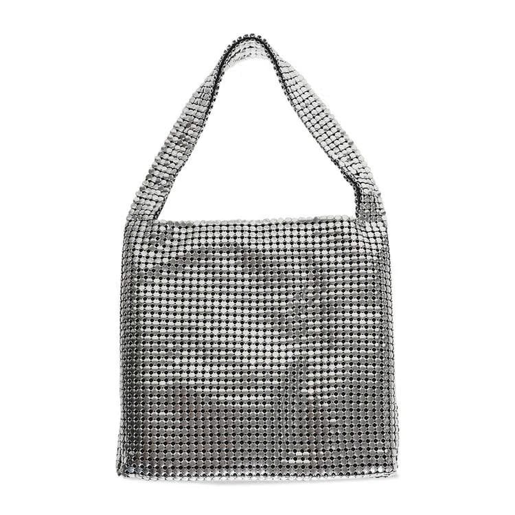 Paco Rabanne Embellished Shoulder Bag Silver