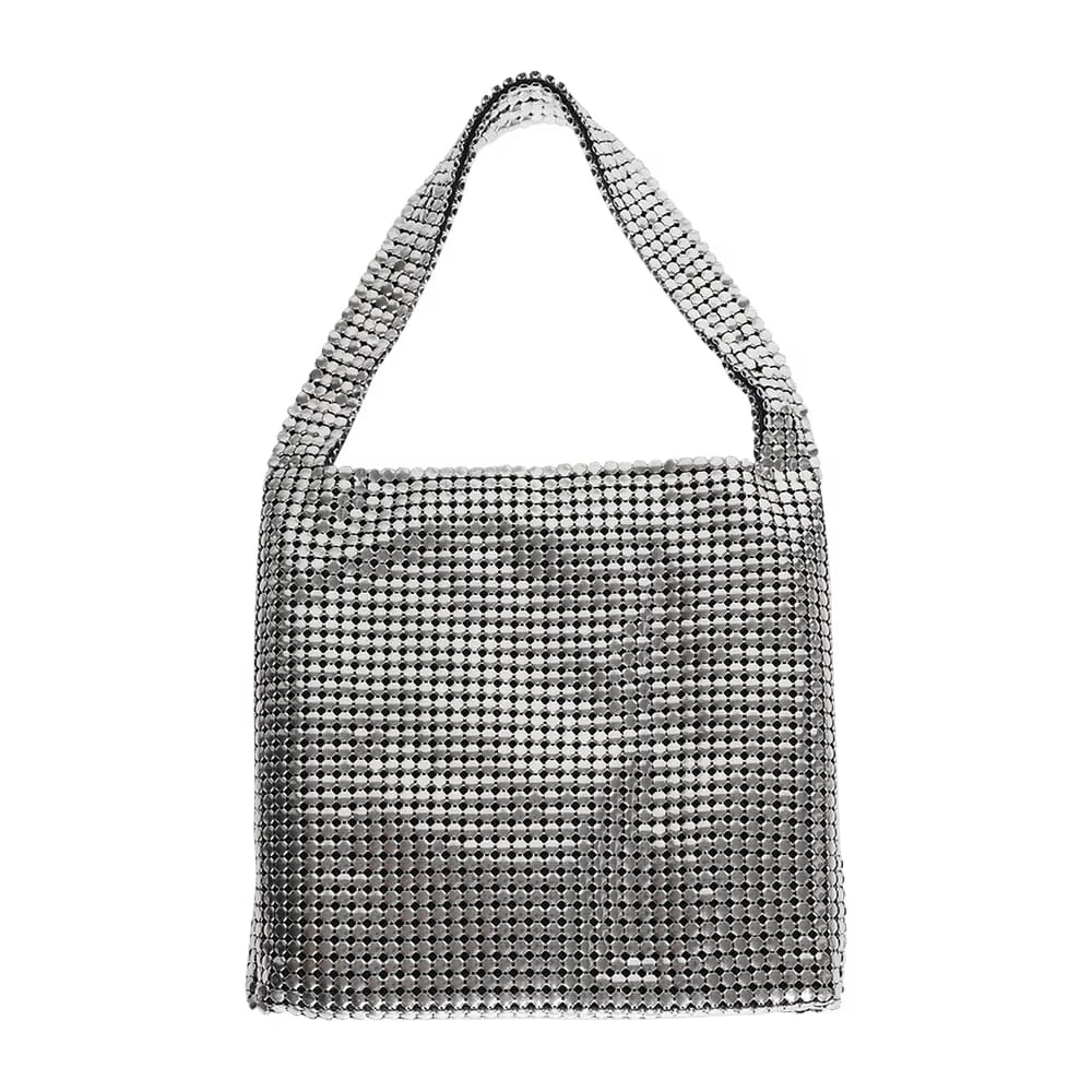 Paco Rabanne Embellished Shoulder Bag Silver