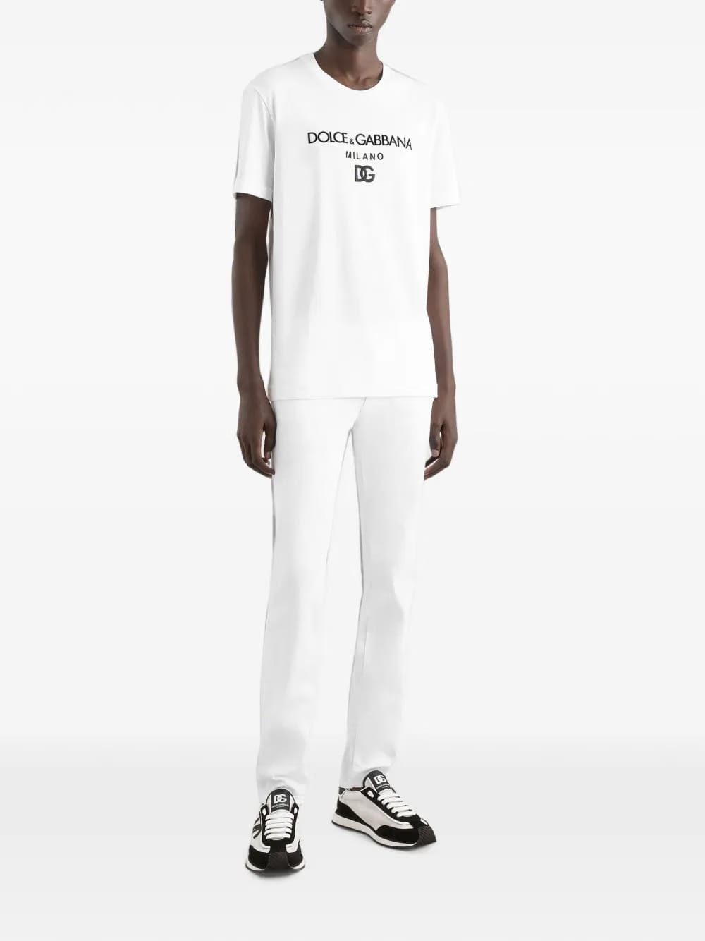ribbed logo-embroidery T-Shirt