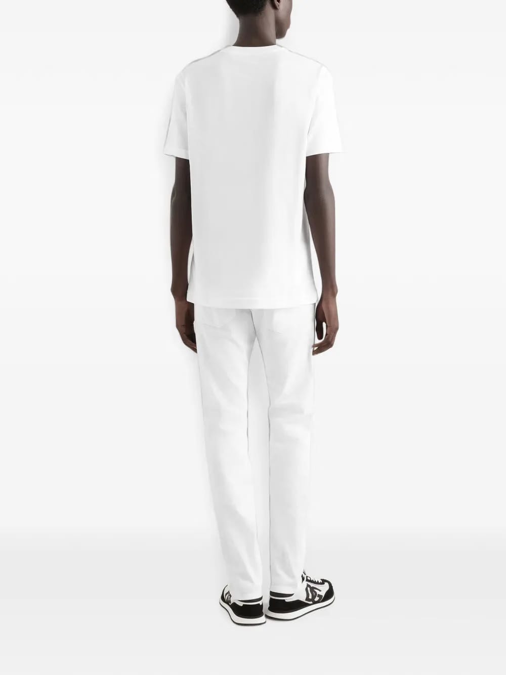 ribbed logo-embroidery T-Shirt