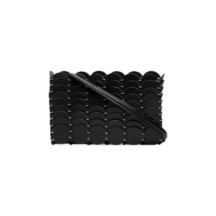 Paco Rabanne Iconic 1969 Nano Leather Bag Black