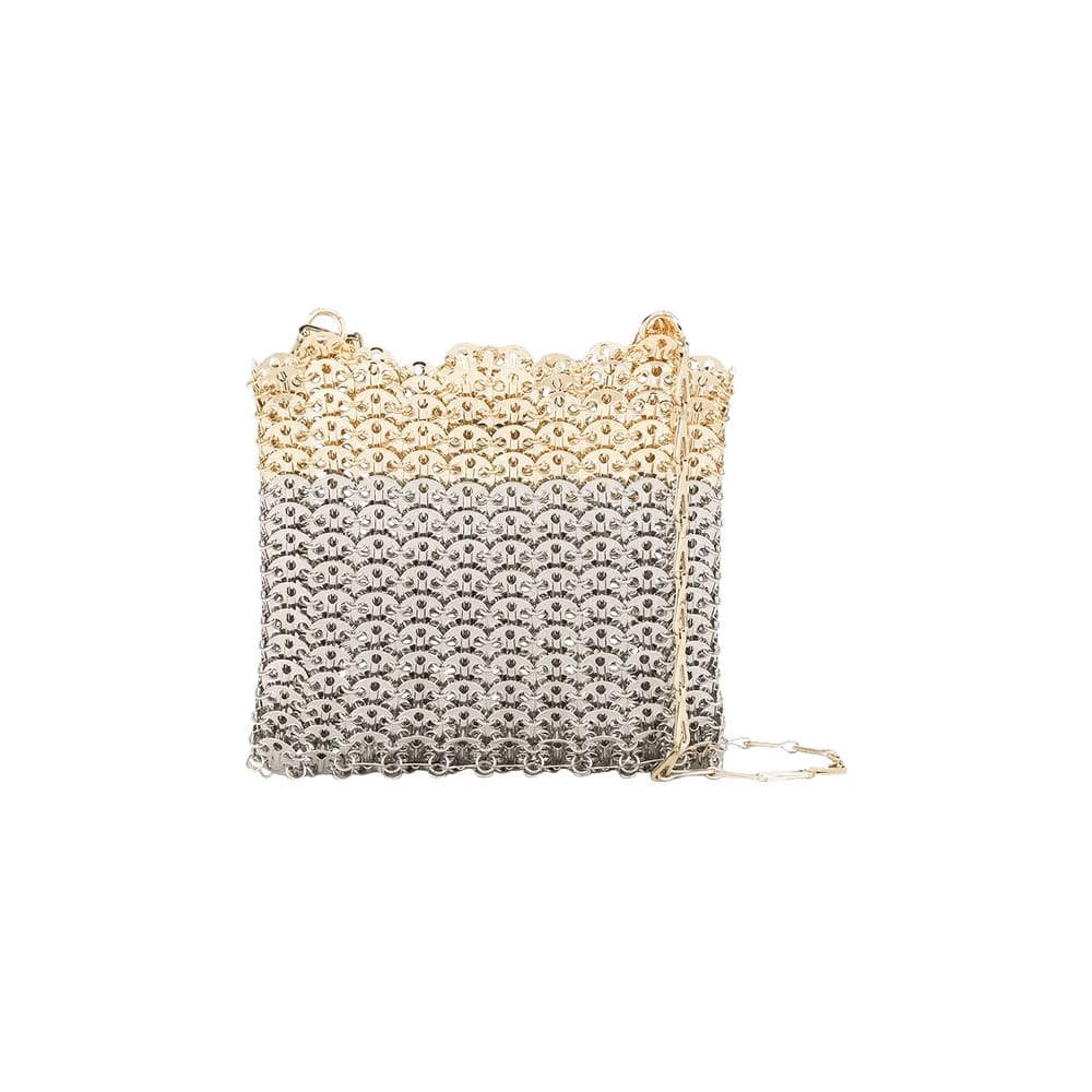 Paco Rabanne 1969 Skyline Metal Shoulder Bag Silver/Light Gold