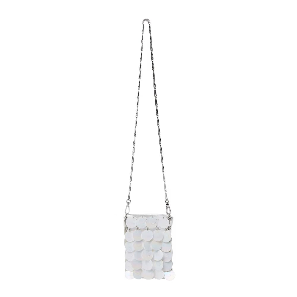 Paco Rabanne Iconic 1969 Mini Crossbody Bag White