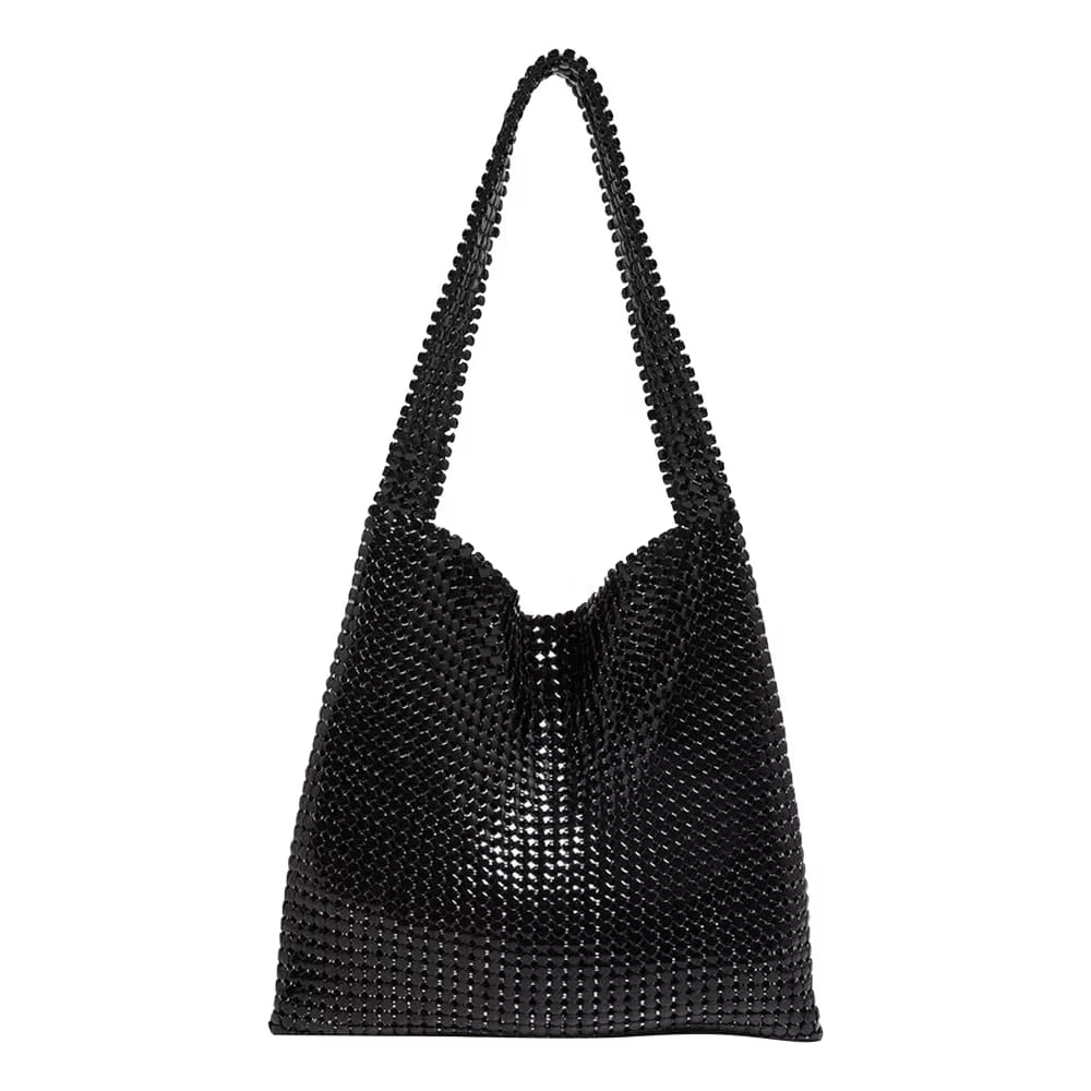 Paco Rabanne Pixel Mesh Shoulder Bag Black