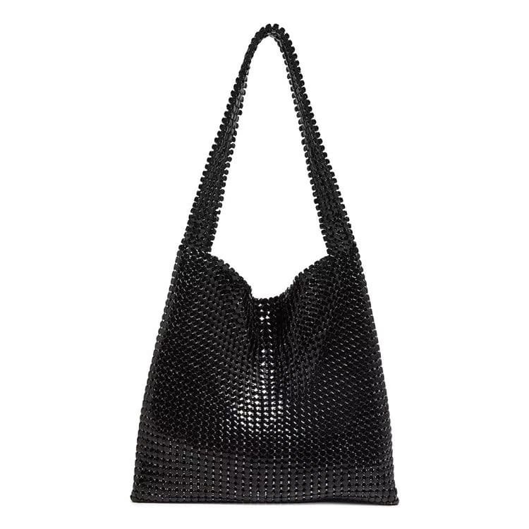 Paco Rabanne Pixel Mesh Shoulder Bag Black