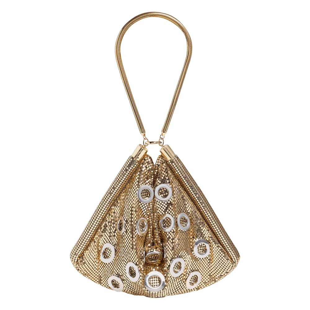 Paco Rabanne Chainmail Pocket Bag With Metallic Eyelets Gold
