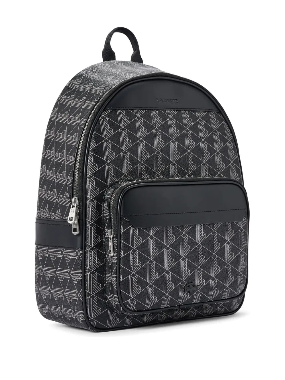 monogram-print backpack