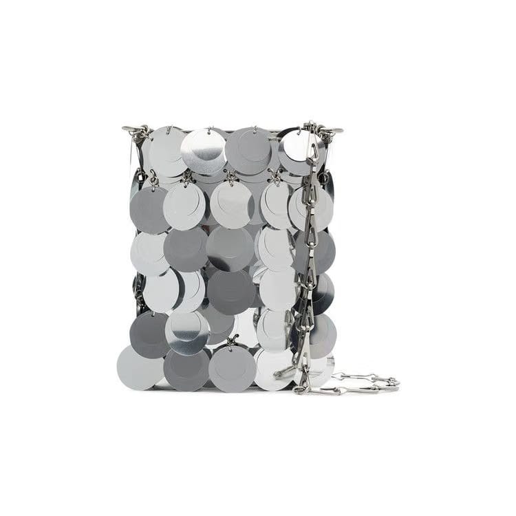 Paco Rabanne Sparkle Silver Shoulder Bag Silver