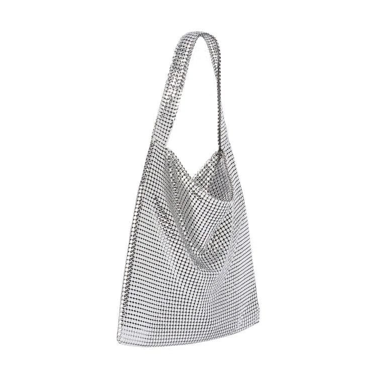 Paco Rabanne Pixel Tote Silver