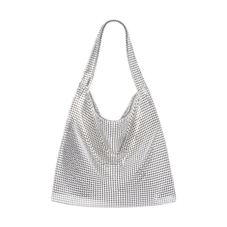 Paco Rabanne Pixel Tote Silver