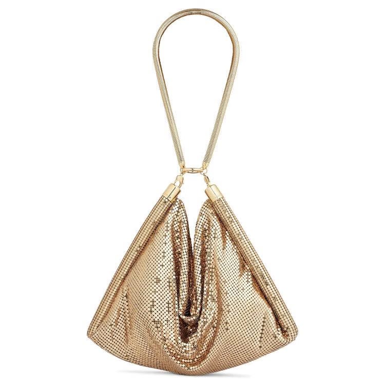 Paco Rabanne Pixel Tube Embellished Shoulder Bag Gold