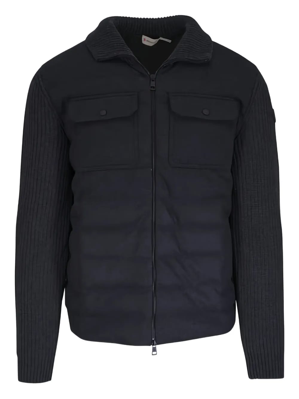 padded wool zip-up jacket